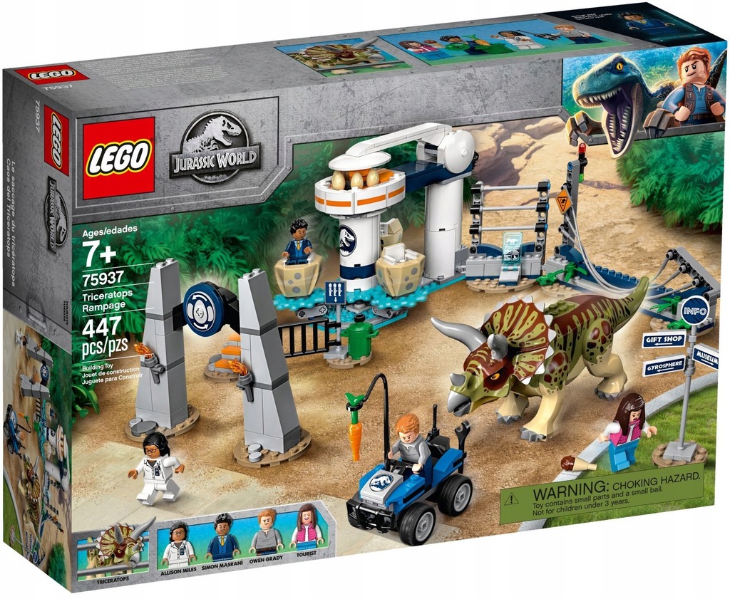 LEGO JURASSIC WORLD 75937 TRICERATOPS DINOZAUR new