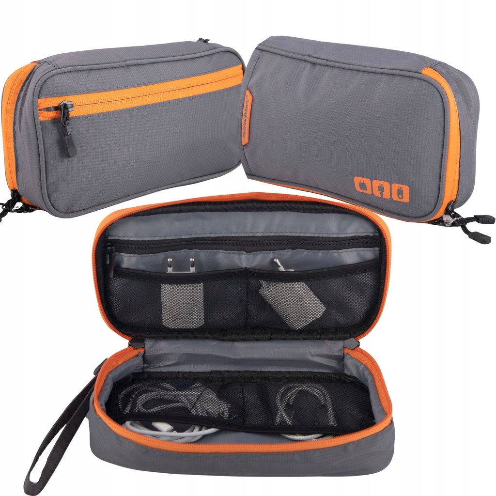 ORGANIZER TORBA NA KABLE ŁADOWARKI PODRÓŻNA ZAMEK POJEMNA SOLIDNA KIESZONKI