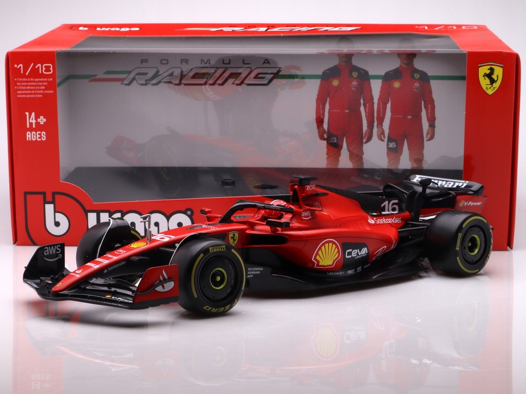 Ferrari F1 Sf-23 #16 Season 2023 Charles Leclerc Bburago 1:18