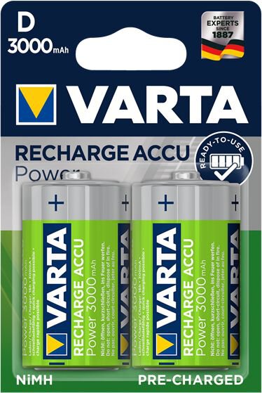 2x VARTA AKUMULATOR Ready2Use R20/D Ni-MH 3000mAh