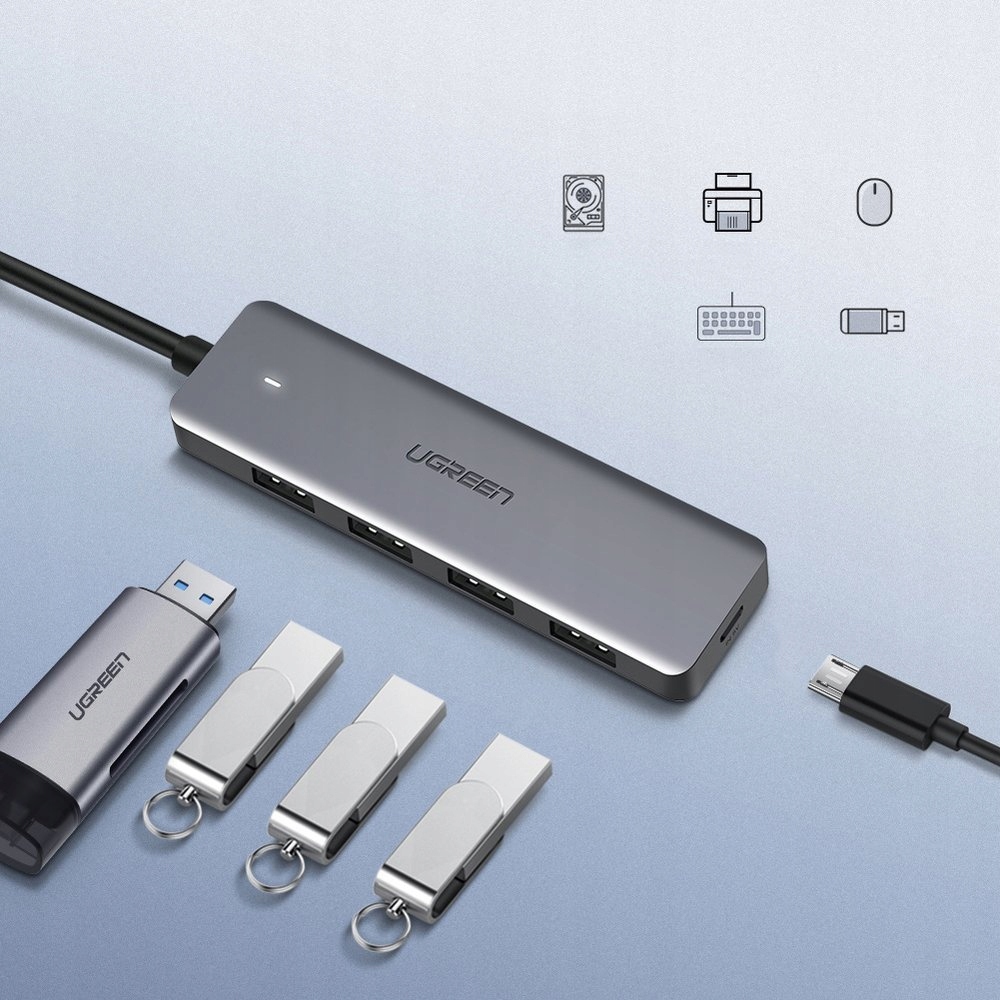 Купить UGREEN HUB USB-C TO 4X USB 3.0 MICRO USB POWER: отзывы, фото, характеристики в интерне-магазине Aredi.ru