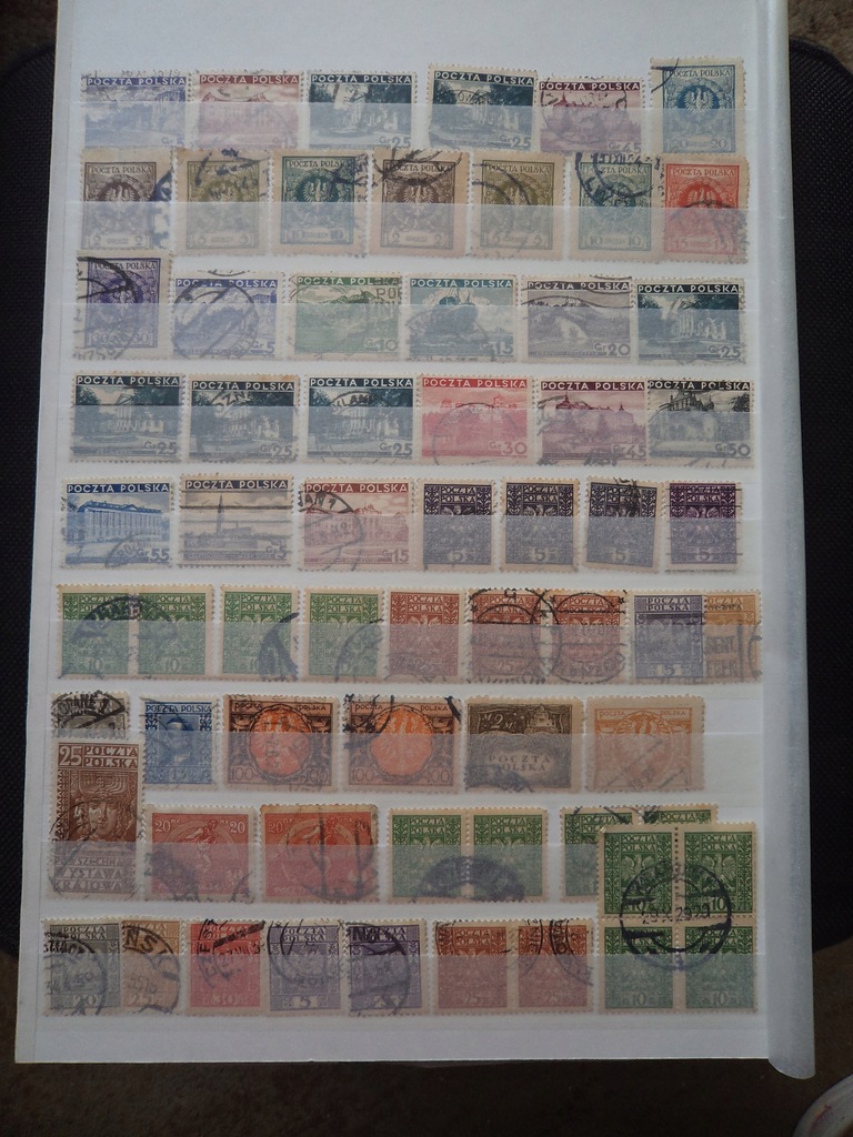 Duży zbiór starych znaczków Polskich