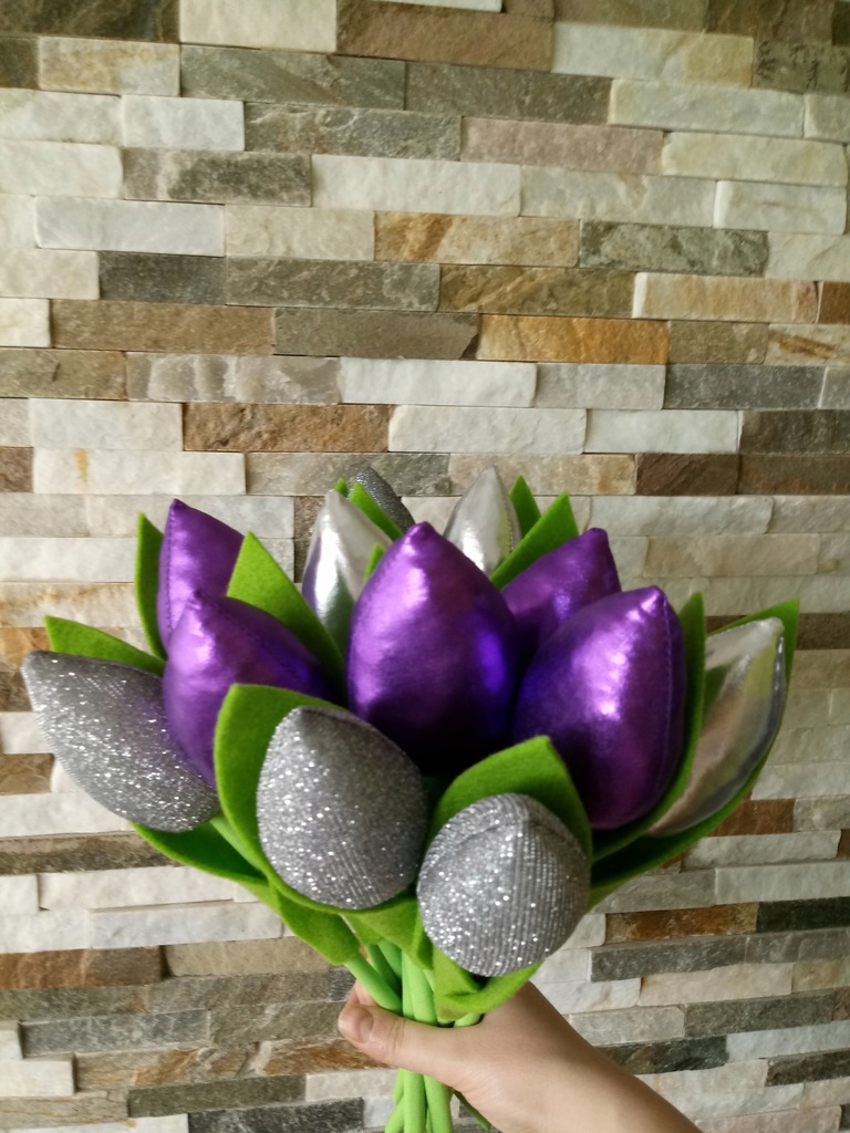 Tulipany glamour BUKIET 12szt fiolet