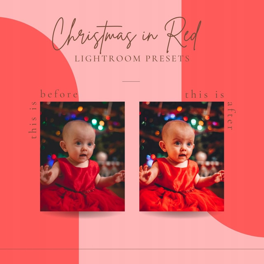 Adobe Lightroom Presety - Christmas in Red 5 sztuk