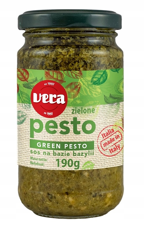 Pesto zielone, sos na bazie bazylii 190g Vera