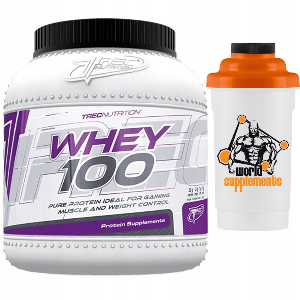 TREC WHEY 100 1500g BIAŁKO BANAN + GRATIS