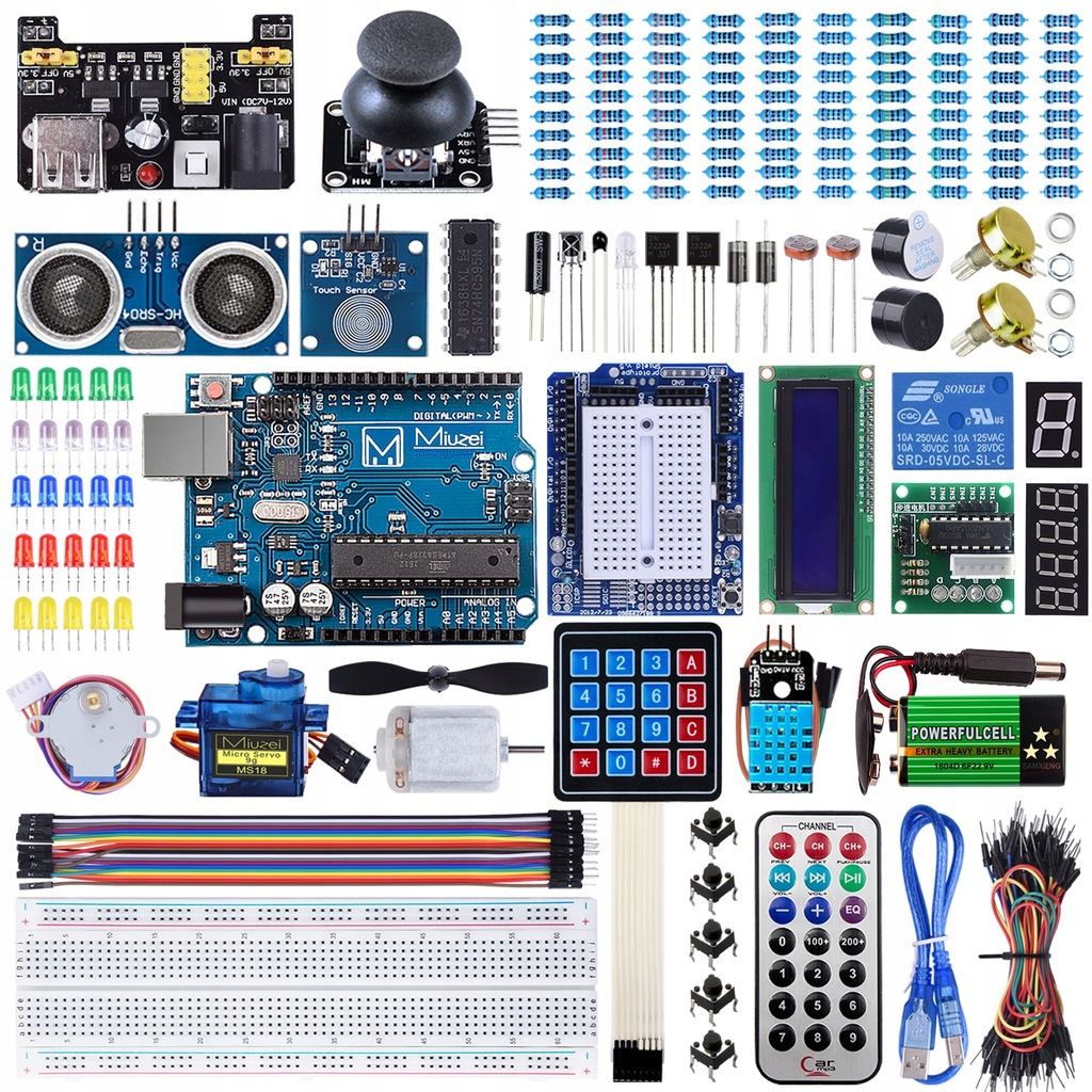 Miuzei Zestaw startowy do projektów Arduino R3 z mikrokontrolerem