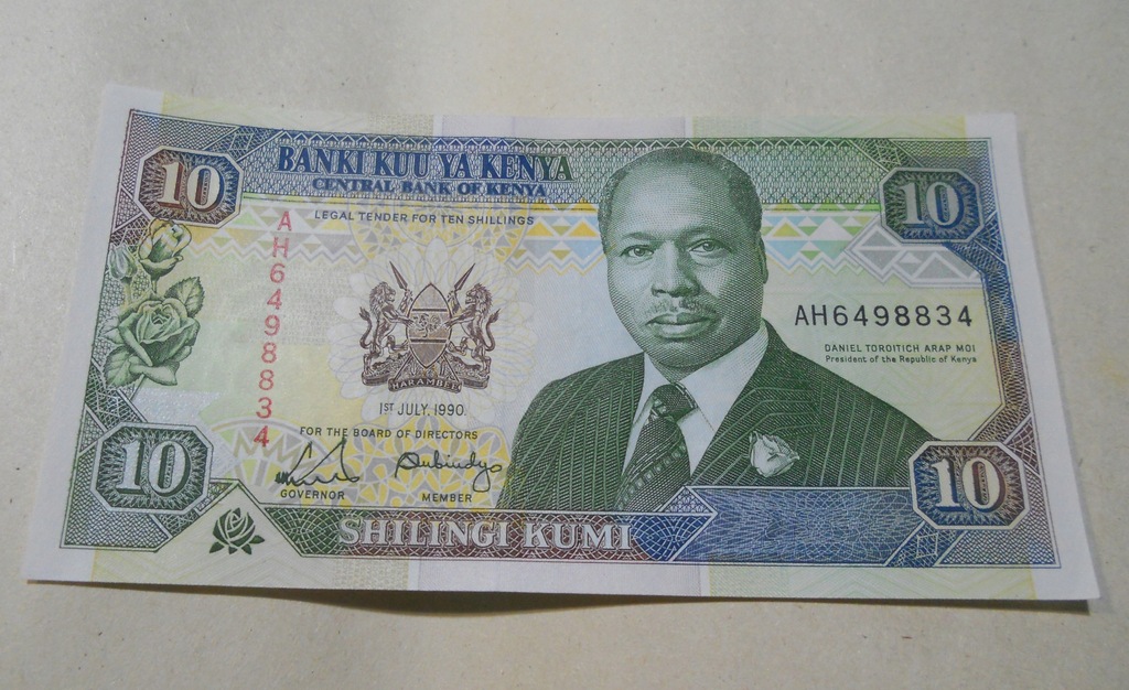 banknot 10 SHILLINGS Kenia