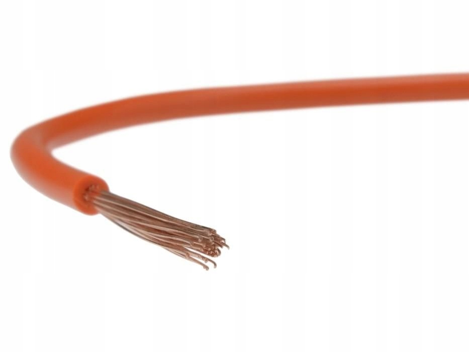 Kabel przewód linka giętki LGY 0,75mm2 Pomarań 1m