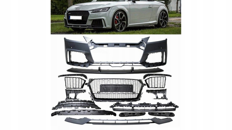 Przedni zderzak sport zestaw z grillem AUDI TT (FV, 8S) Coupe Roadster 201