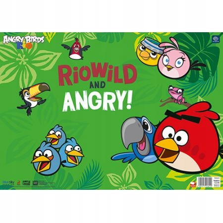 ANGRY BIRDS RIO Podkład na biurko A3 lamina
