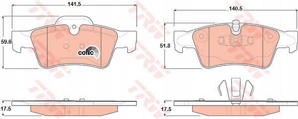 KLOCKI HAM TYŁ TRW MERCEDES KLASA R R 300 CDI