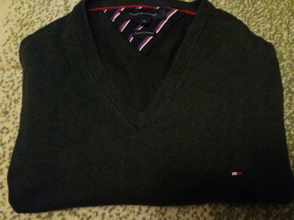 Hilfiger XL - ładny ciemny sweter - BDB