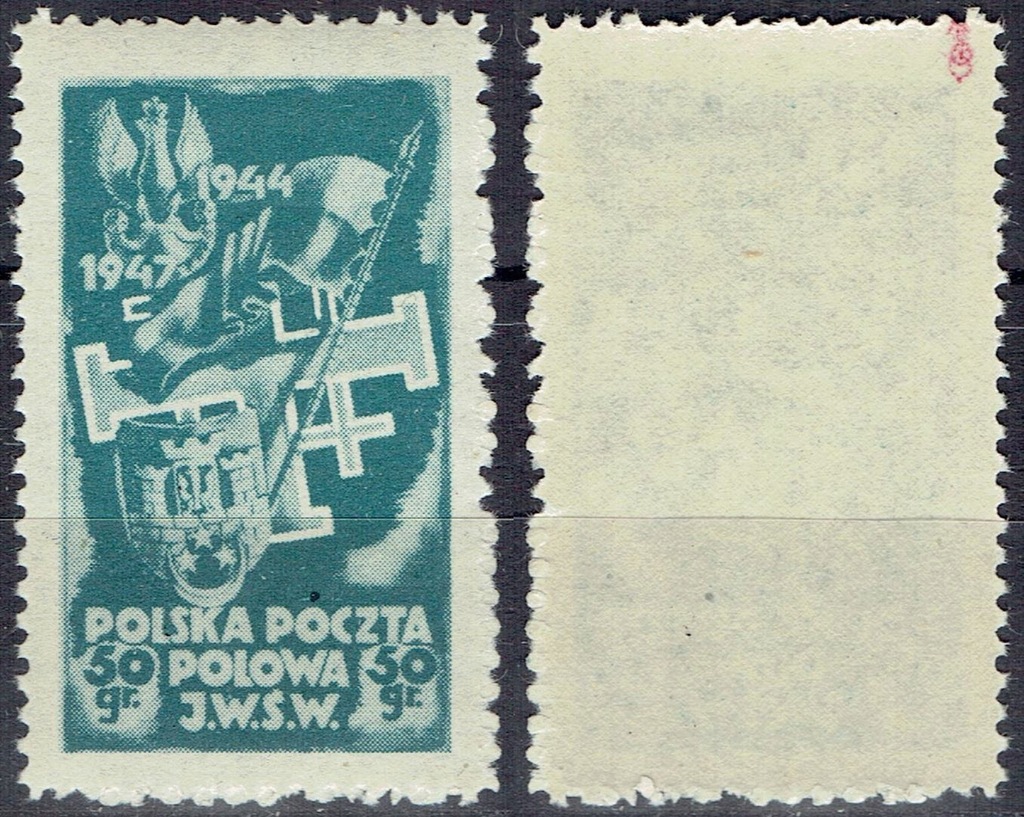 Polska Poczta Polowa J.W.Ś.W. 50 gr **