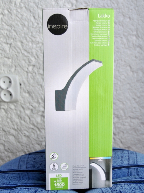 Kinkiet zewnętrzny Inspire Lakko LED - 12609281050 - oficjalne archiwum ...