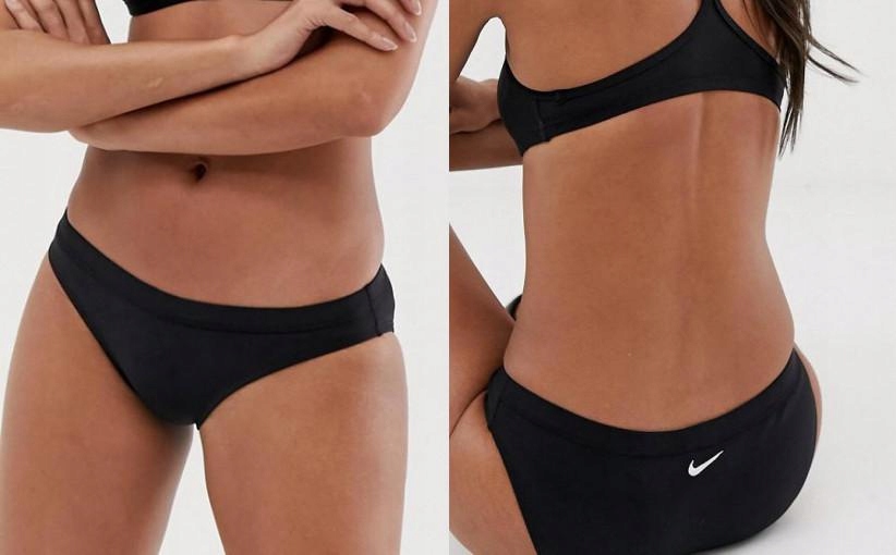 D33T008 DÓŁ BIKINI CZARNY FIGI ŚCIĄGACZ NIKE S