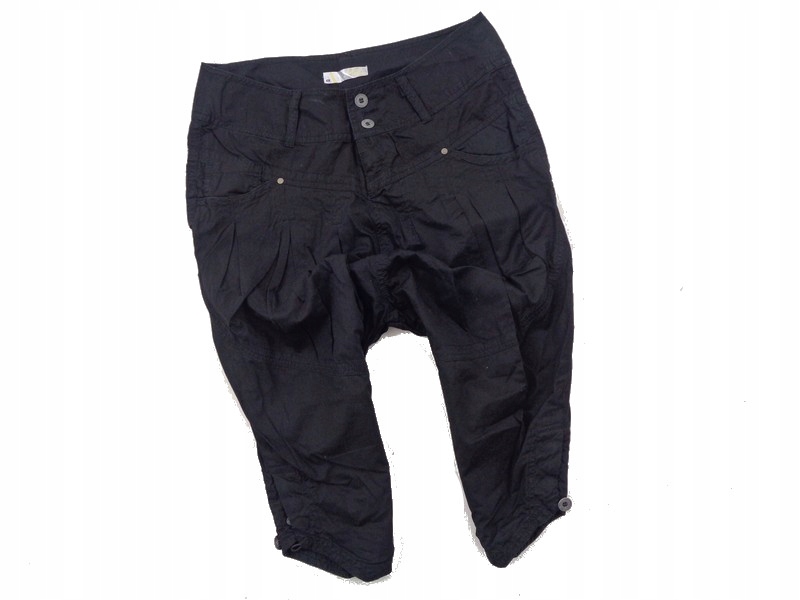 36-38 CROPP SPODENKI BLACK ZAKŁADKI ZIP L17-49