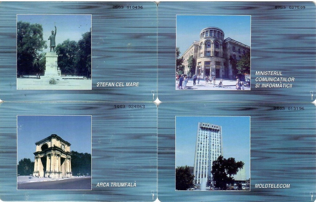 Mołdawia - seria 4 szt.- flaga , budowle - rok 1997 , niskie nakłady