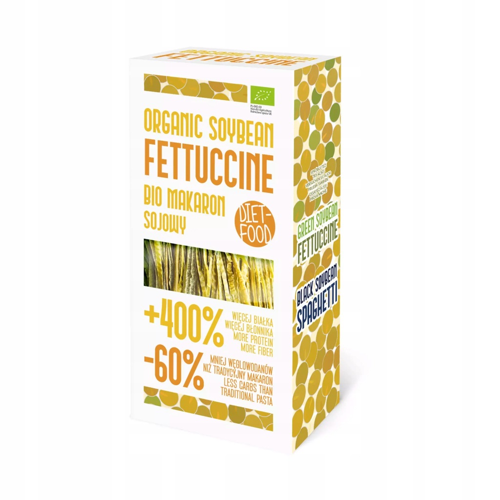 Bio Makaron Sojowy Pomarańczowy Fettuccine 200g Di