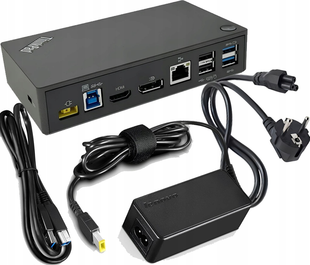 Stacja dokująca Lenovo Ultra Dock 4K DP HDMI RJ45 USB 3.0 z zasilaczem