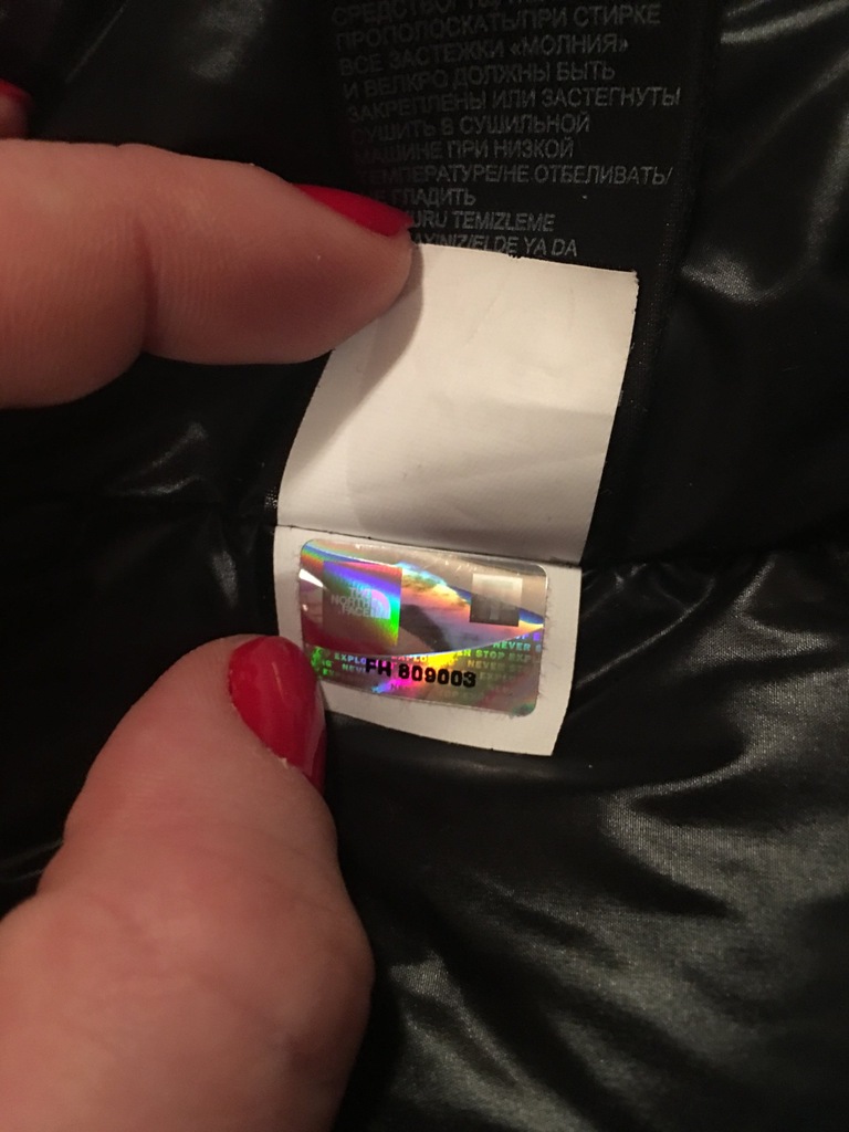 the north face hologram tag