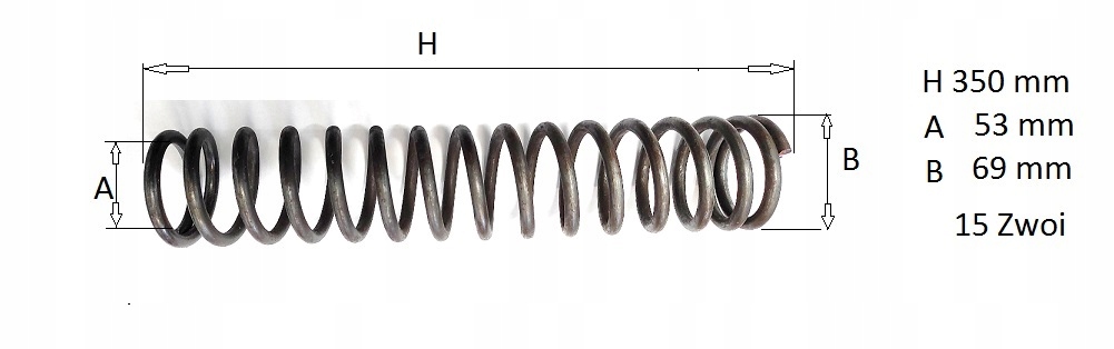 SPRĘZYNA NACISKOWA H350x69x53 mm