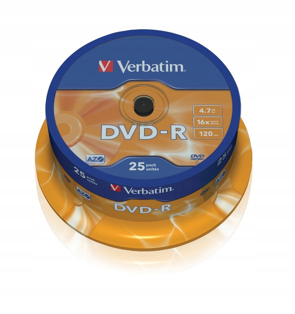 Płyta DVD Verbatim 43522 (4,7GB; 16x; 25szt.; Cake