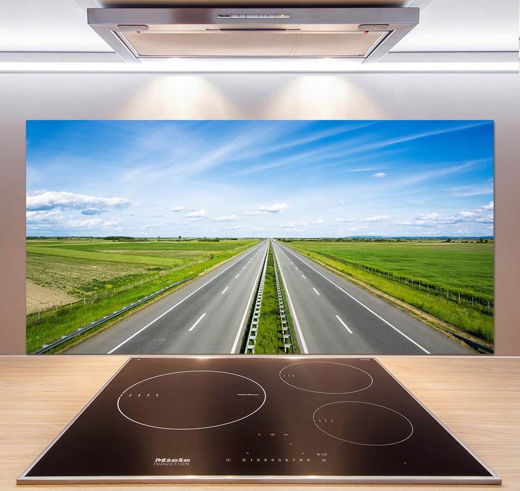 Panel dekor szkło Autostrada 120x60 cm + KLEJ