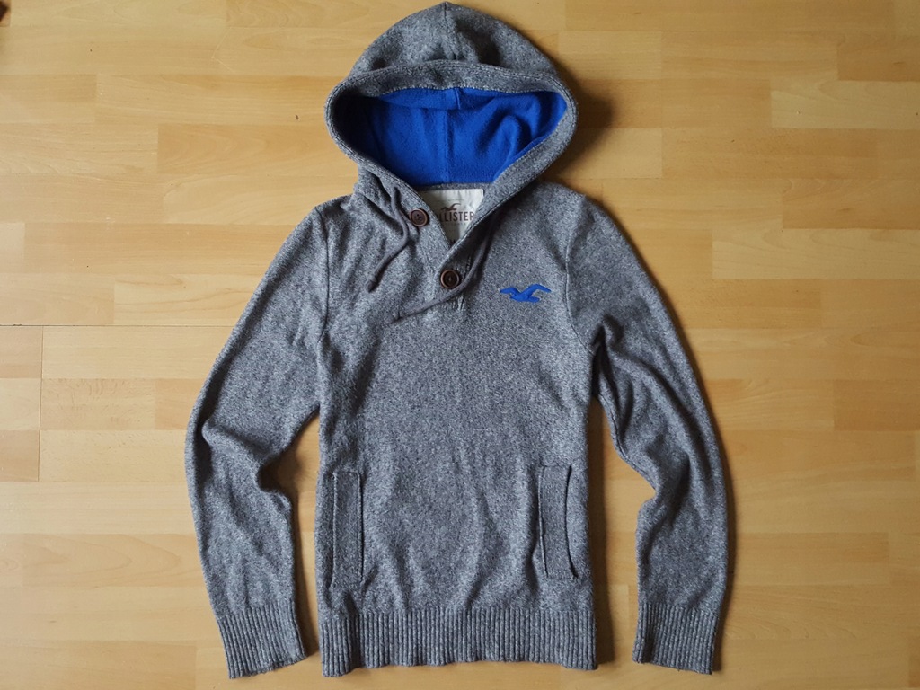 HOLLISTER SWETER HOODIE BUTTON S/M ABERCROMBIE