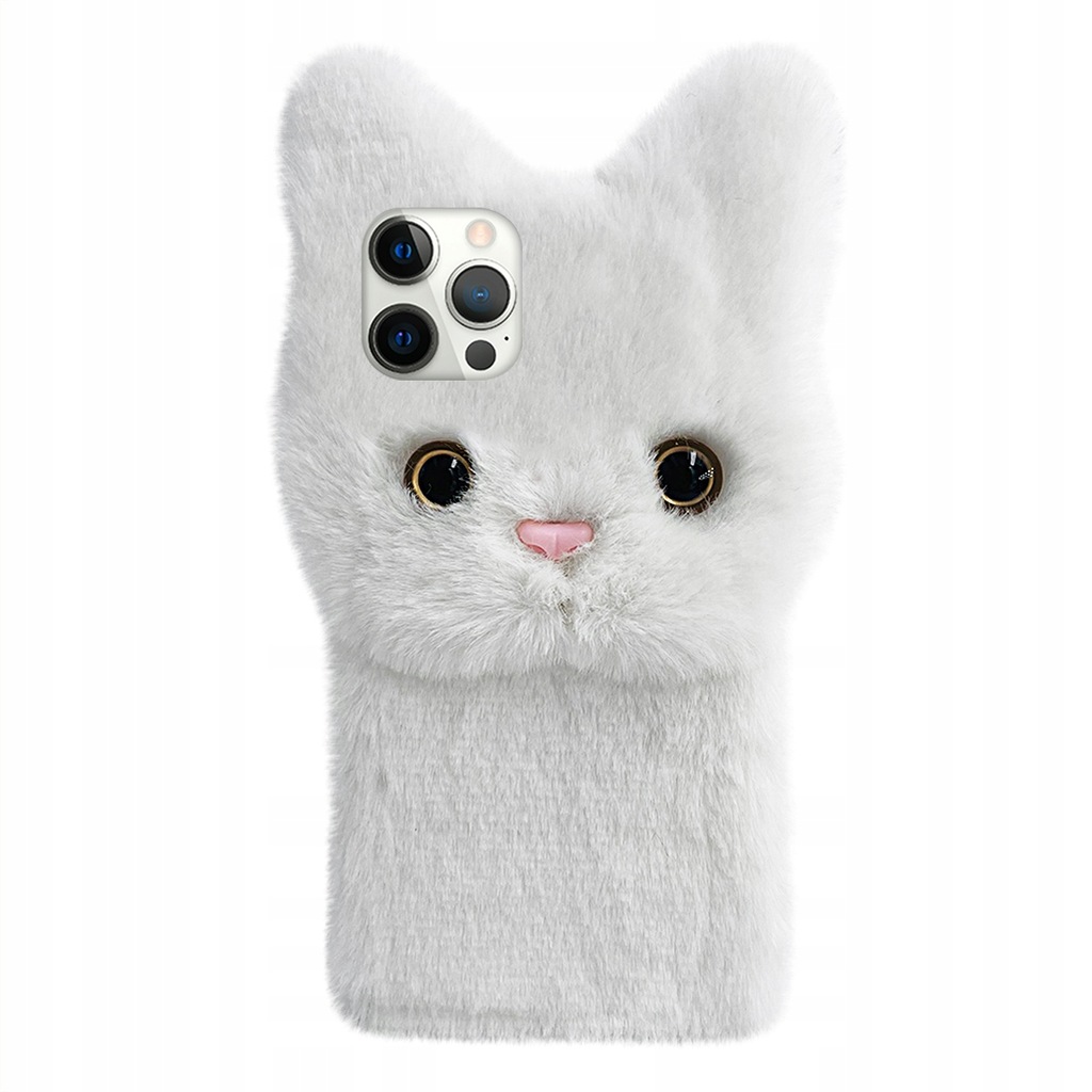 Adorable Plush Cat Telefon Case Furry Phone