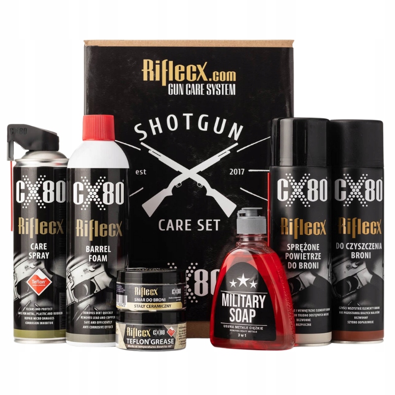 Zestaw do czyszczenia strzelby - Riflecx CX80 shotgun set