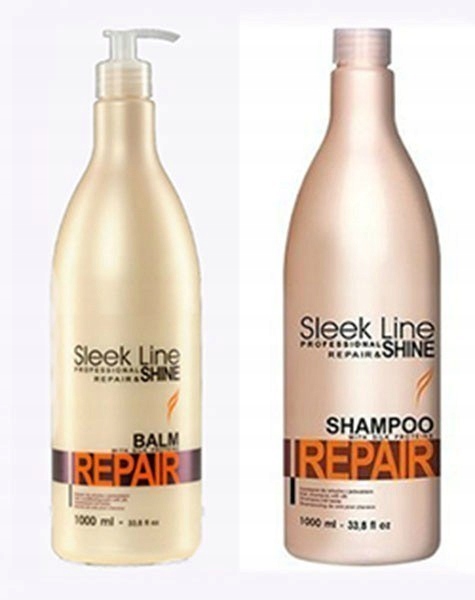 STAPIZ SLEEK LINE REPAIR BALSAM 1L +SZAMPON 1L