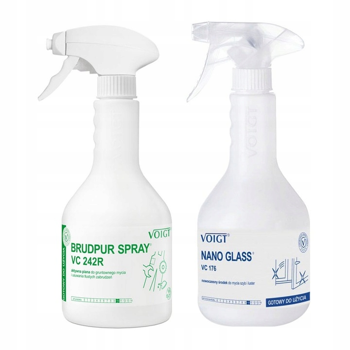 Voigt zestaw Brudpur VC 242 R + Nano Glass VC176 spray do mycia 600 ml