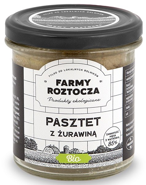 PASZTET DROBIOWO - WIEPRZOWY Z ŻURAWINĄ BIO 180 g