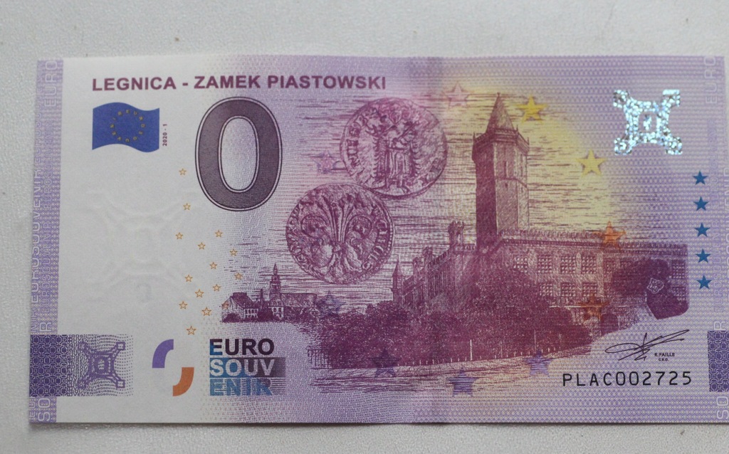 Banknot 0 Euro Legnica Zamek Piastowski