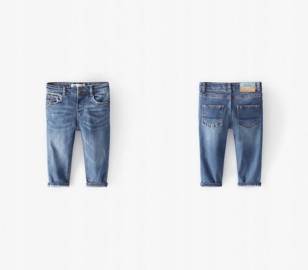 ZARA NIEBIESKIE JEANSOWE SPODNIE (18-24M)