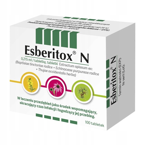 Esberitox N 100 tabletek USZKODZONE OPAKOWANIE KARTONOWE