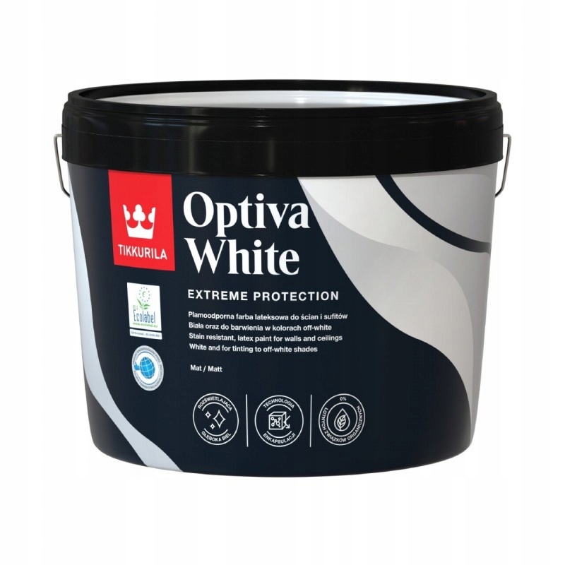 Купить Краска Tikkurila Optiva White 9л, 19 оттенков белого: отзывы, фото, характеристики в интерне-магазине Aredi.ru