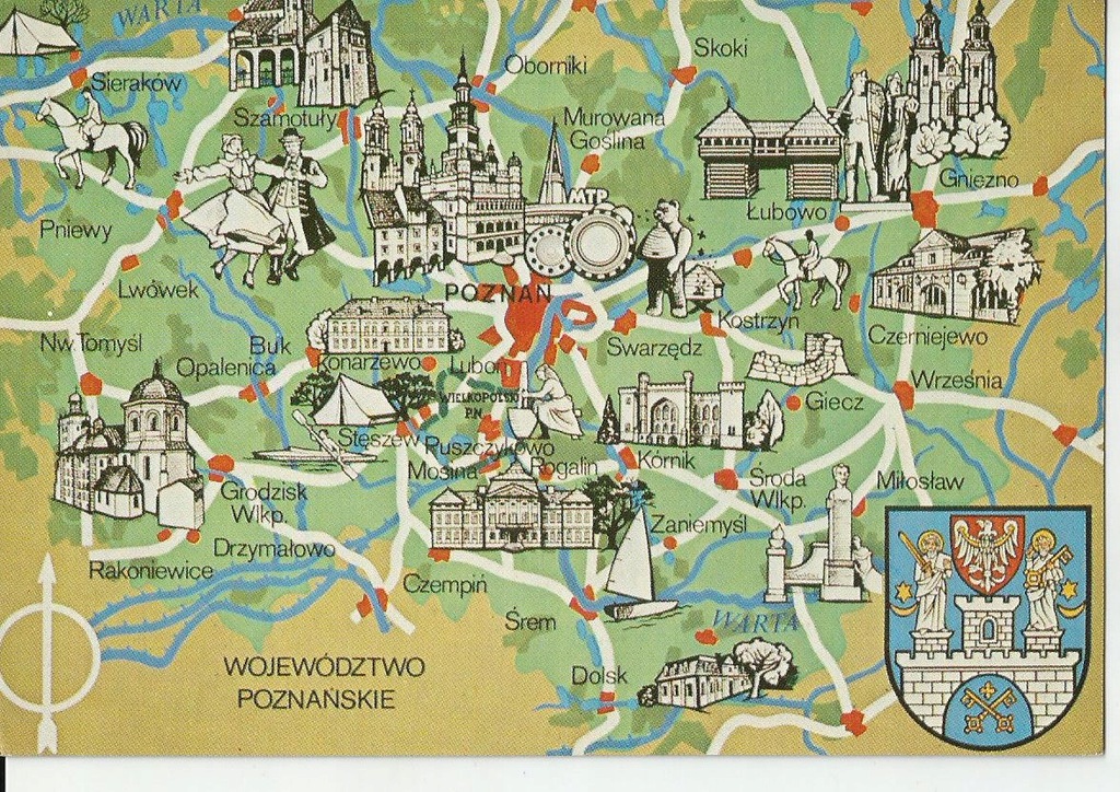 WOJEWÓDZTWO POZNAŃSKIE HERB-MAPKA