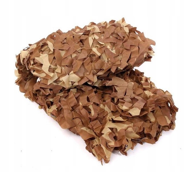 Siatka maskująca wojskowa 5x4m Desert brązowa zacieniacz