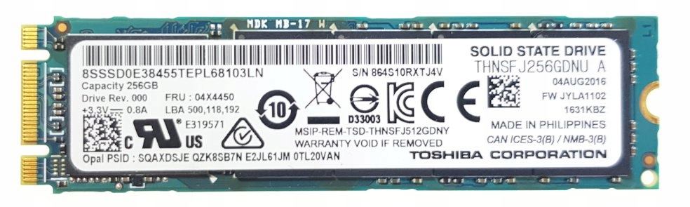Toshiba thnsfj256gdnu sale