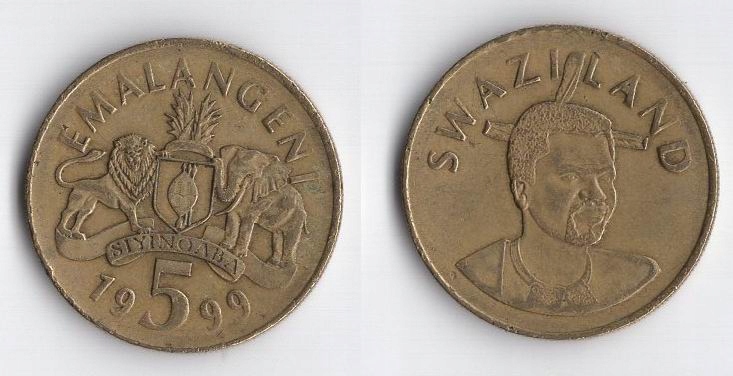 SWAZILAND / ESWATINI 1999 5 EMALANGENI