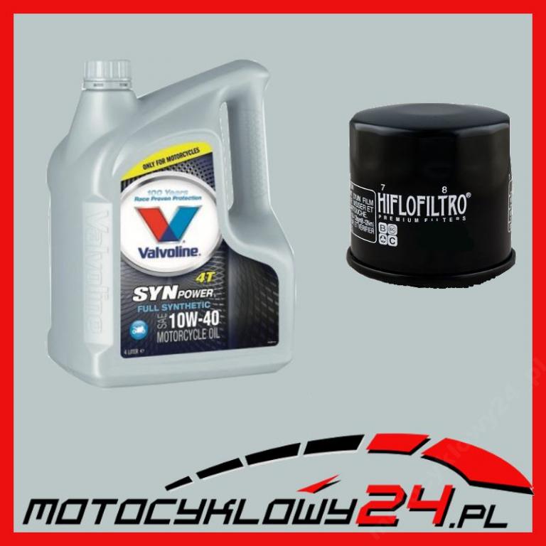 Olej Valvoline SYNpower 10W40 4T + filtr oleju