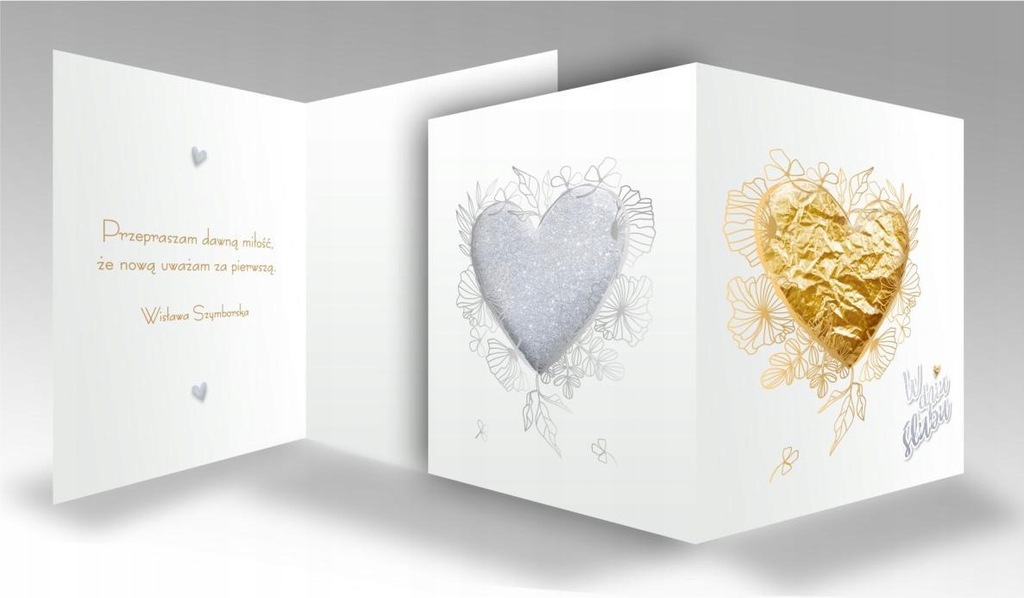 Kartka Ślub, rocznice 14 x 14 cm