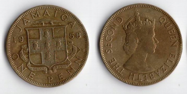 JAMAJKA BRYTYJSKA 1958 1 PENNY