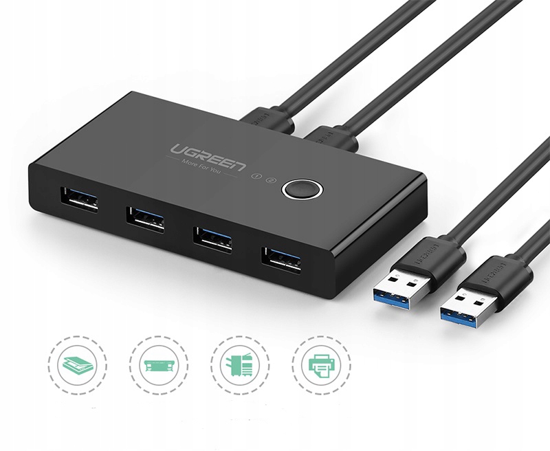 Купить UGREEN SWITCH BOX HUB KVM-ПЕРЕКЛЮЧАТЕЛЬ 4x USB 3.0: отзывы, фото, характеристики в интерне-магазине Aredi.ru