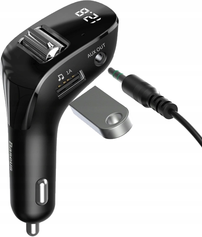 Transmiter Baseus FM AUX Bluetooth 5.0 z ładowarką 2 x USB 3A