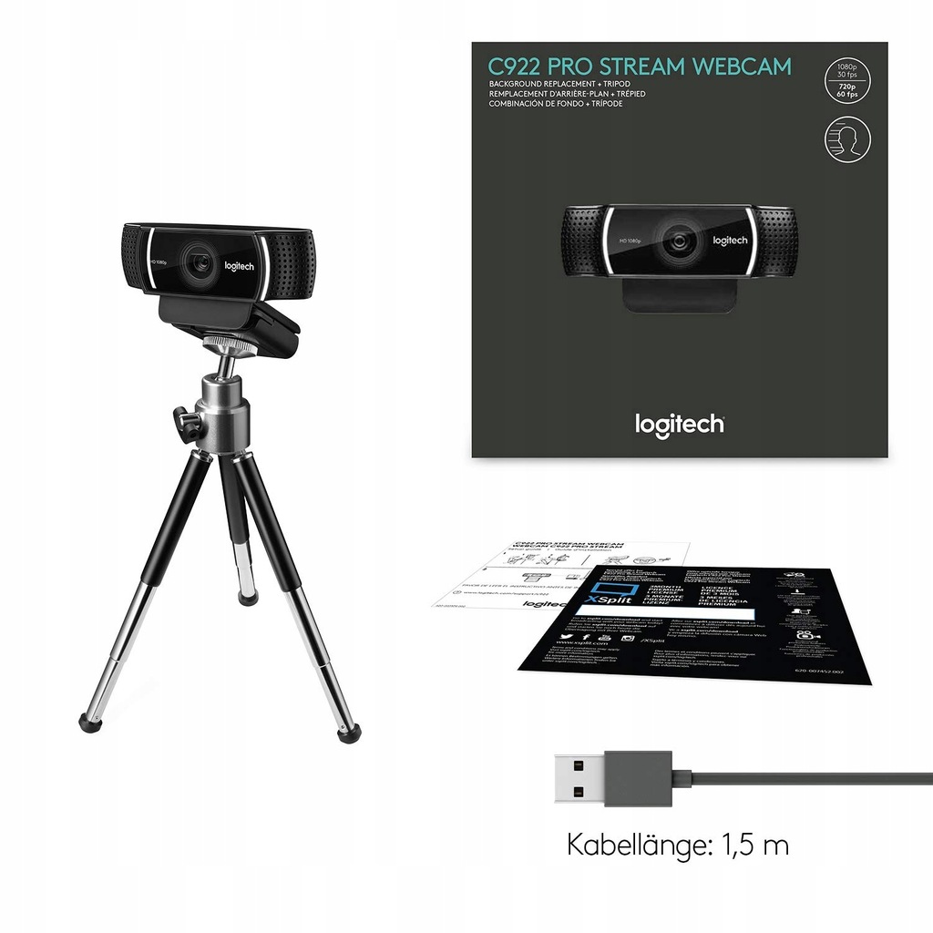 Купить ВЕБ-КАМЕРА LOGITECH C922 PRO Stream CAM: отзывы, фото, характеристики в интерне-магазине Aredi.ru