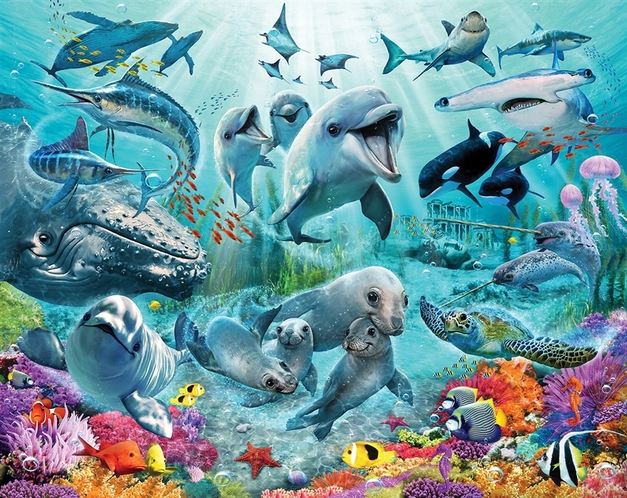 Fototapeta dla Dziecka - Pod wodą - Morze Delfiny