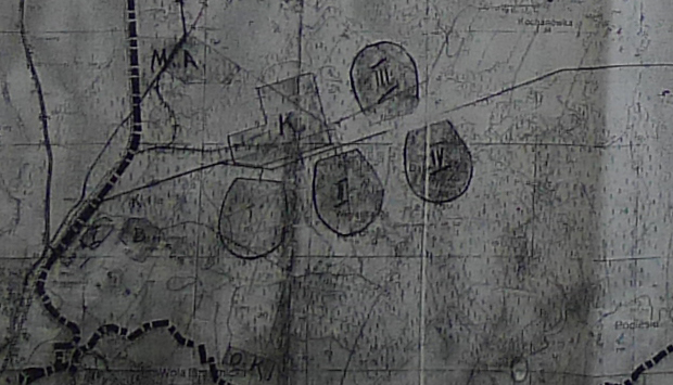Mapa Heidelager SS Poligon Pustków i Blizna V1, V2
